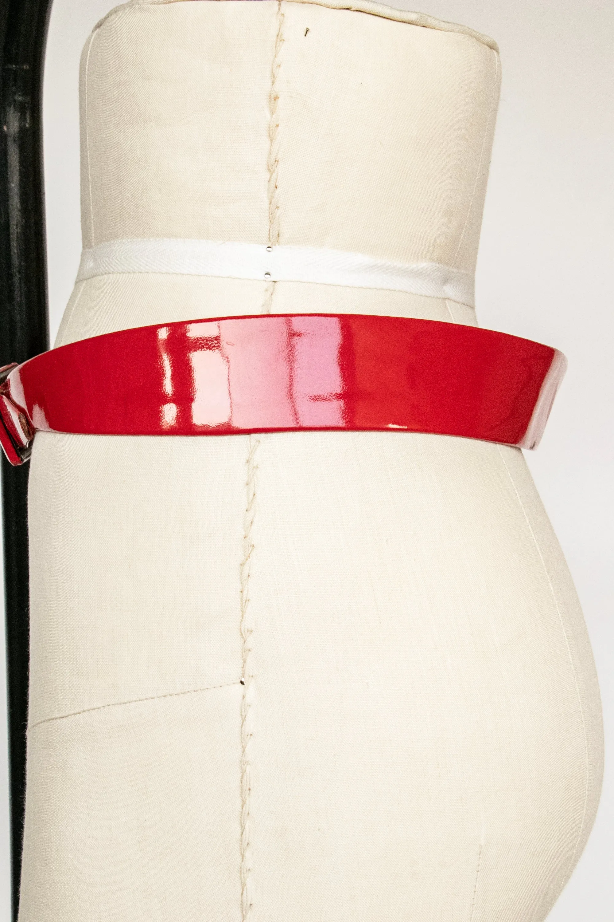 1950s Belt Red Adjustable Waist Cinch M