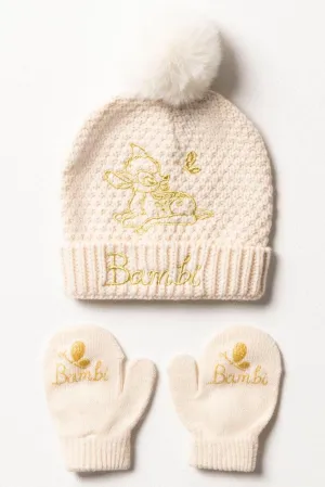 2 Piece Bambi Hat Set Whitecap Grey