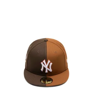 59FIFTY New York Yankees Split Design Fitted Cap - Premium Adjustable Baseball Hat for Fans