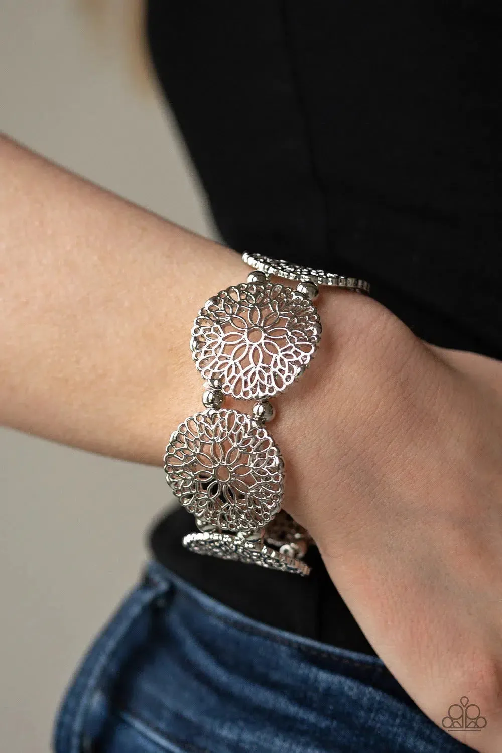 A Good MANDALA Is Hard To Find Silver Bracelet - Paparazzi Accessories