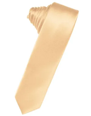 Apricot Luxury Satin Skinny Necktie