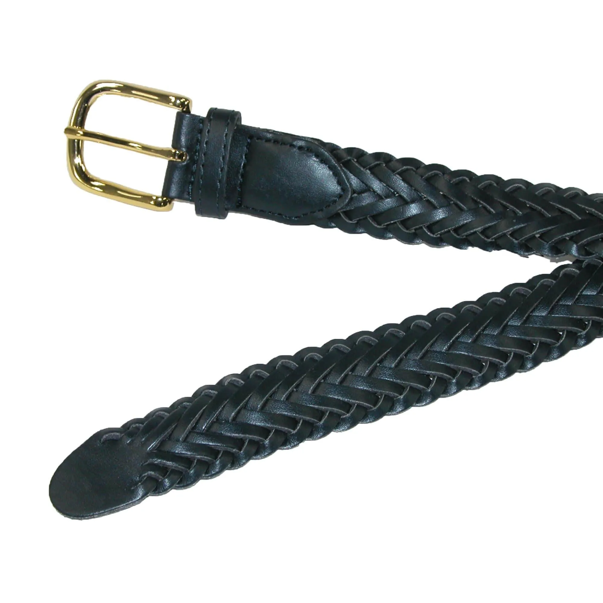 Aquarius Boys' Leather Braided Uniform Dress Belt