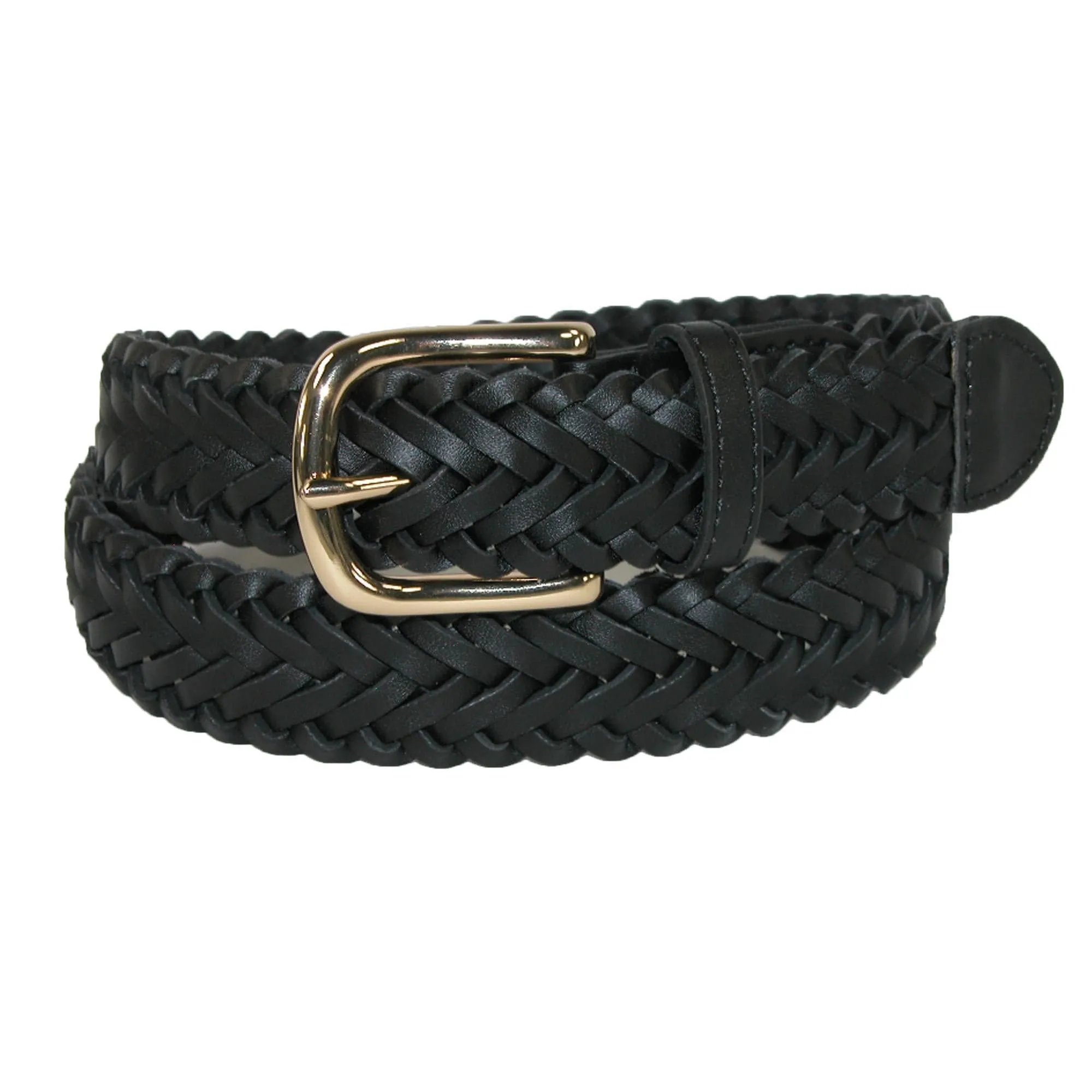 Aquarius Boys' Leather Braided Uniform Dress Belt