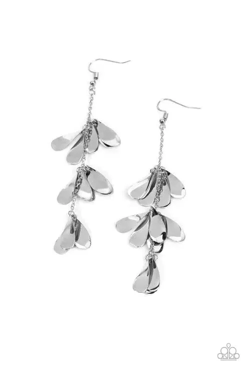 Arrival CHIME Silver Earrings - Paparazzi Accessories