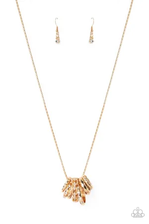 Audacious Attitude Gold Necklace - Paparazzi Accessories