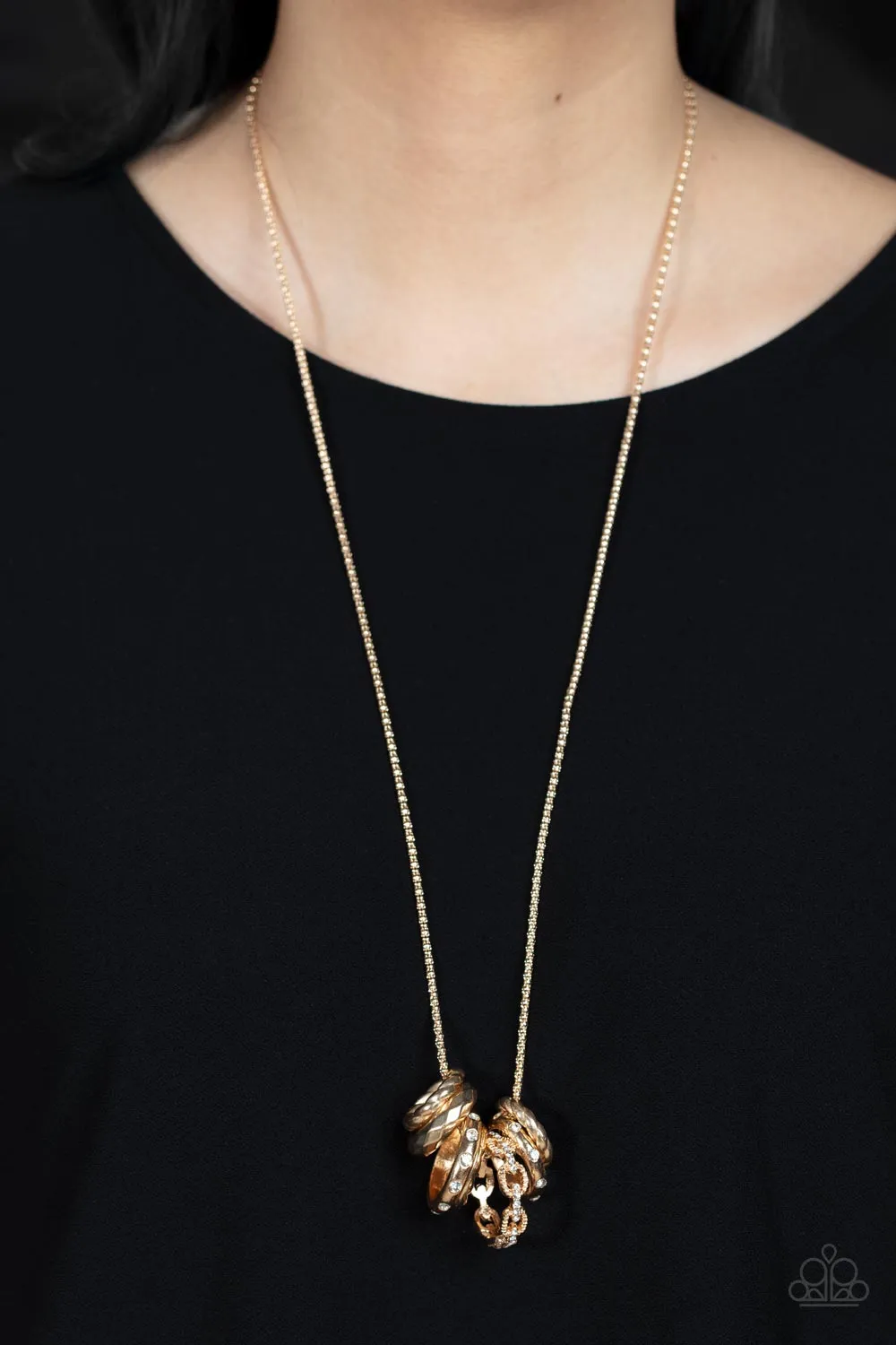 Audacious Attitude Gold Necklace - Paparazzi Accessories