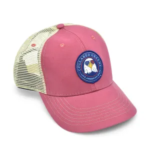 Bald Eagle: Badged Trucker Cap - Port Side Red