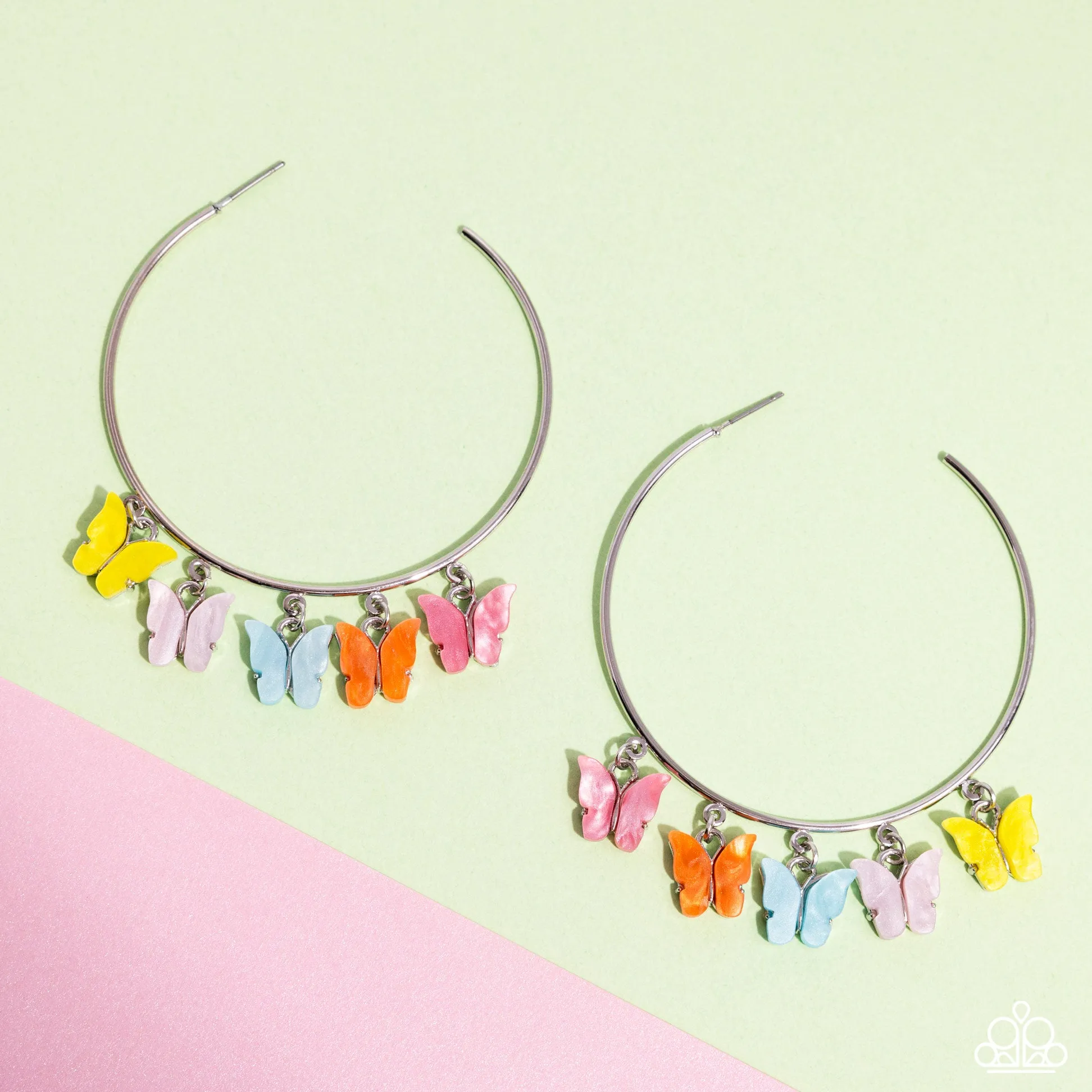 Bemusing Butterflies Multi Hoop Earrings - Paparazzi Accessories