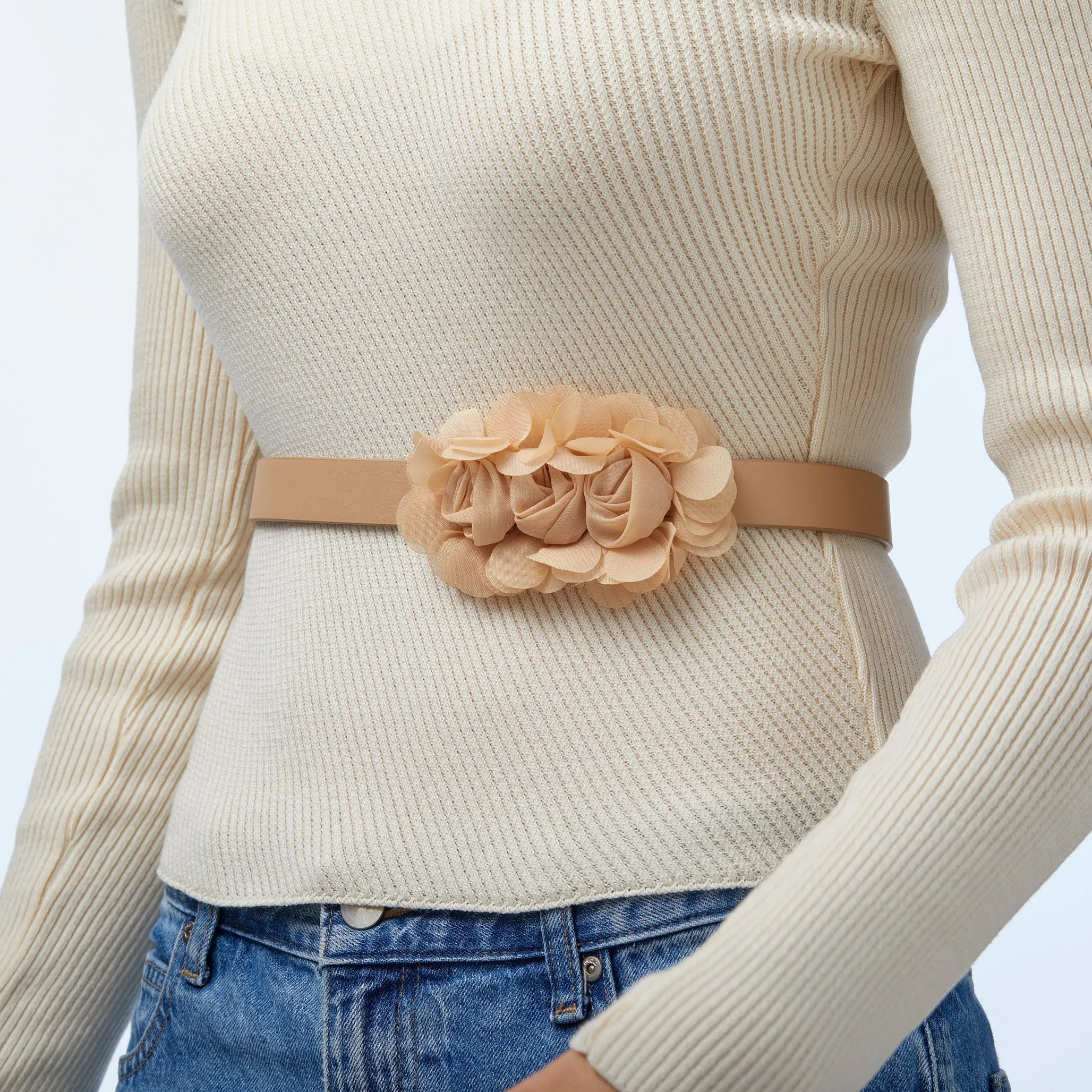 BISQUE PETUNIA FLOWER BELT