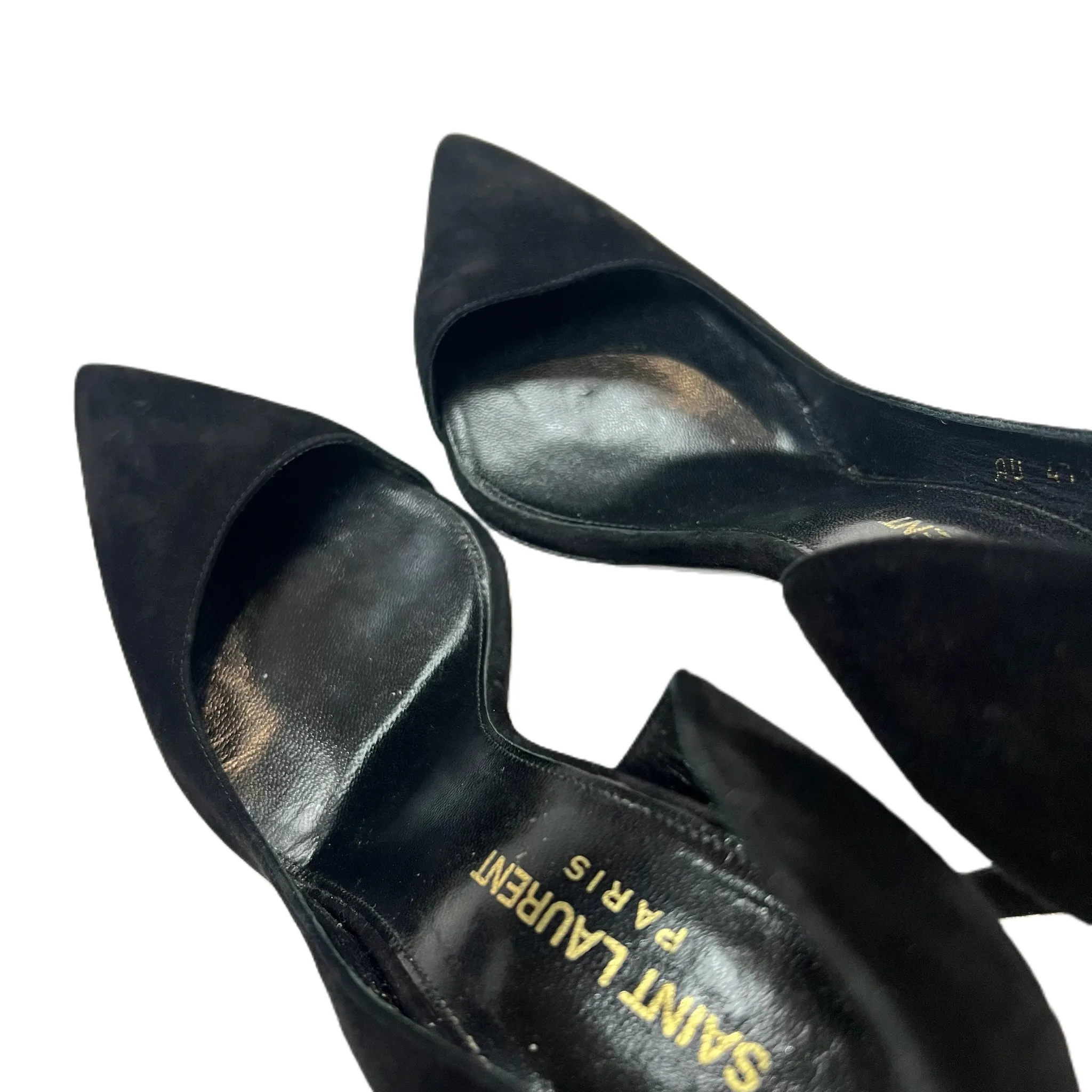 Black Shoes Luxury Designer By Yves Saint Laurent, Size: 7