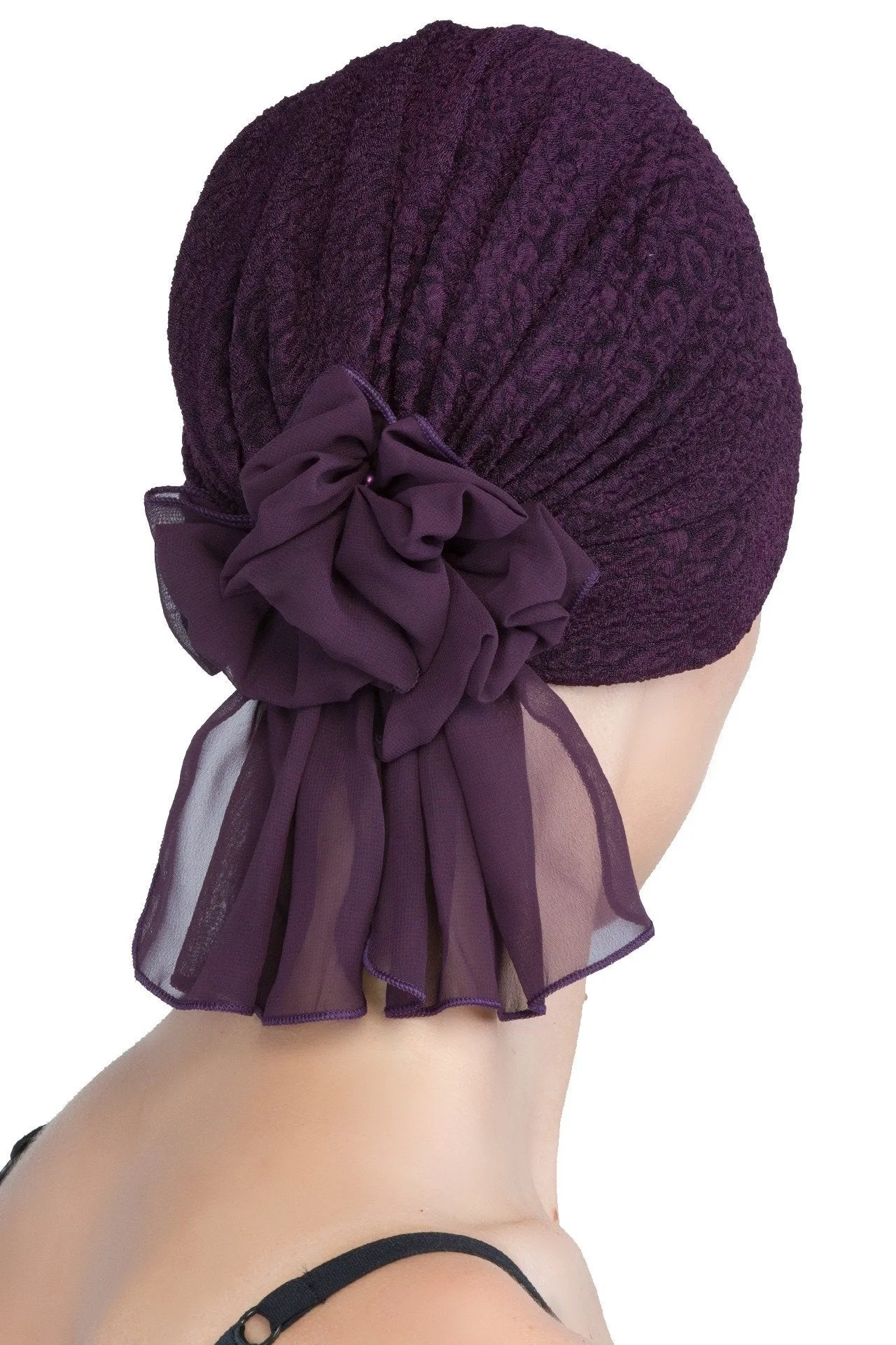 Brocade Headwear with Georgette Bow Tie