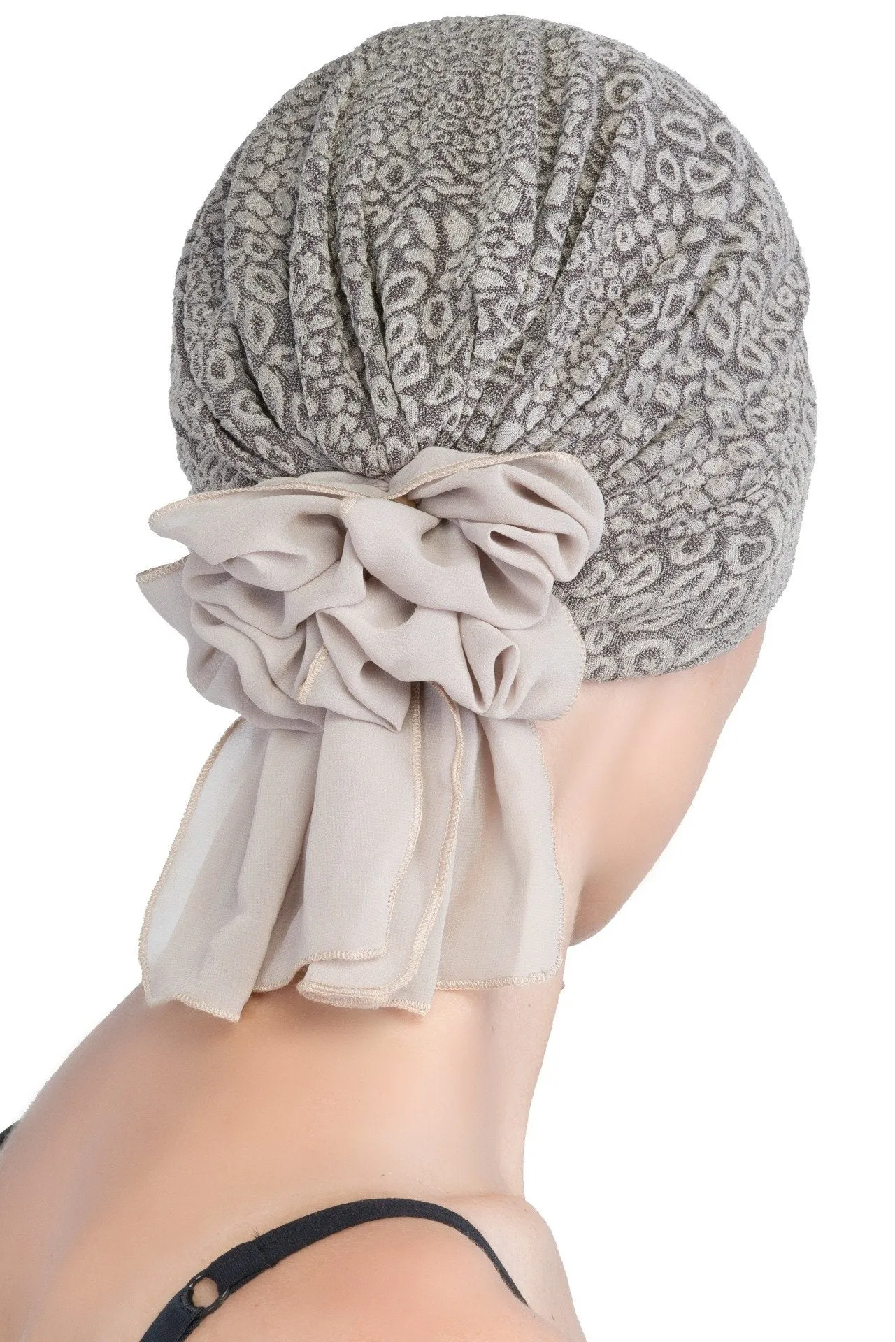 Brocade Headwear with Georgette Bow Tie