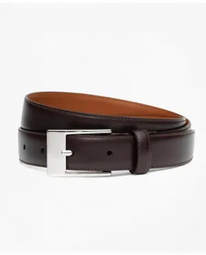 Brooks Brothers Boys Classic Leather Belt Burgundy