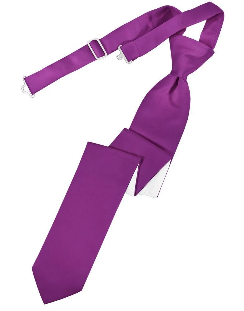 Cassis Luxury Satin Skinny Necktie