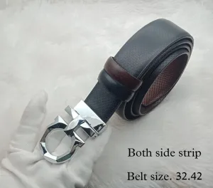 Casual Designer Metal Buckle Reversible Strap Belt For Man -JonasParamount