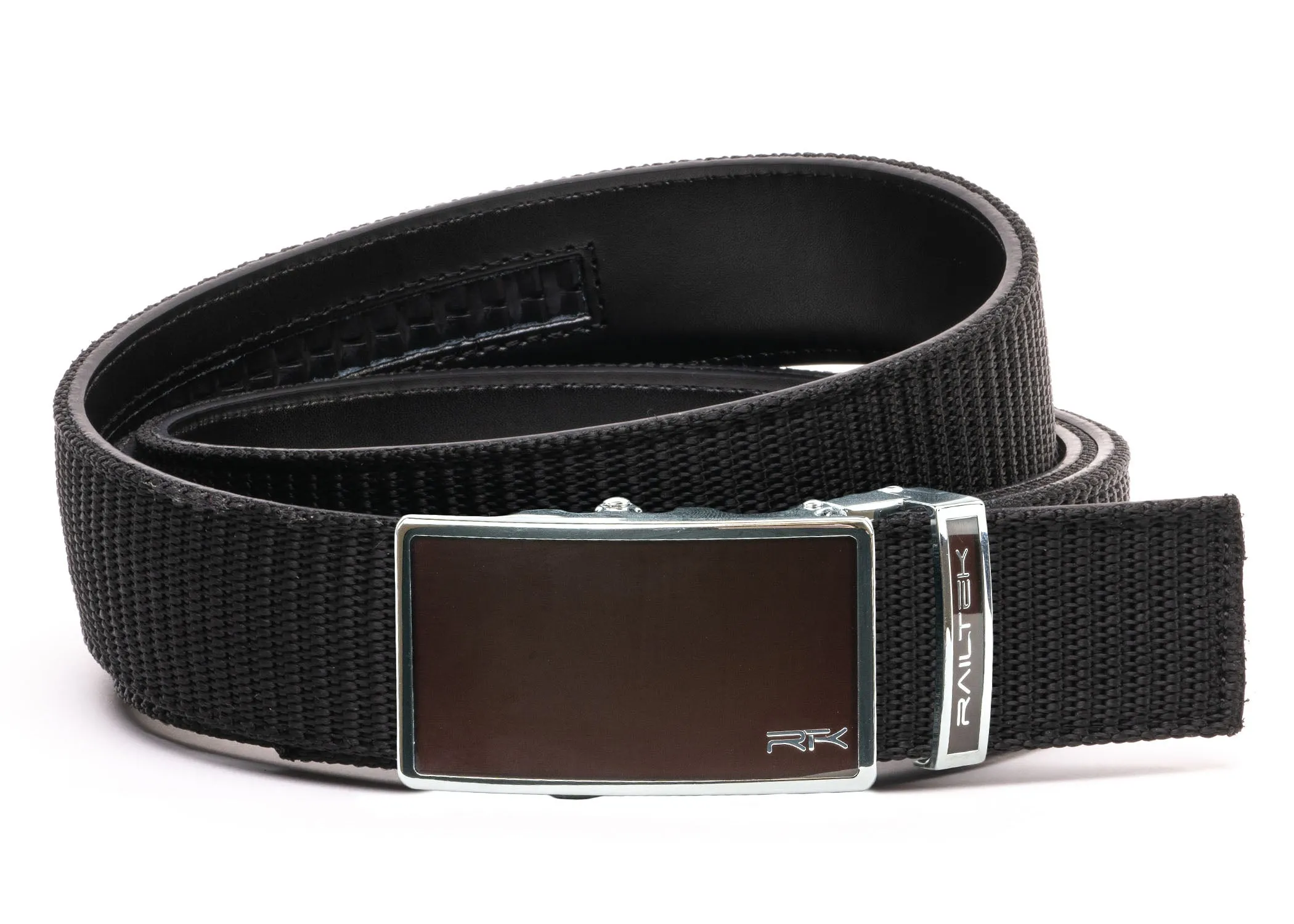 Chrome Dark Brown Railtek™ Belt