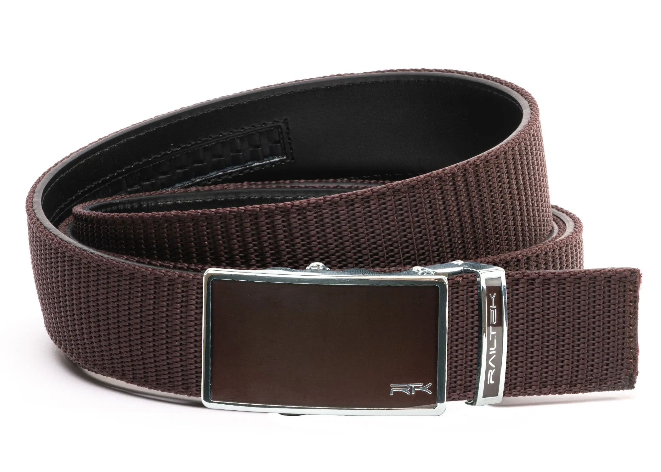 Chrome Dark Brown Railtek™ Belt