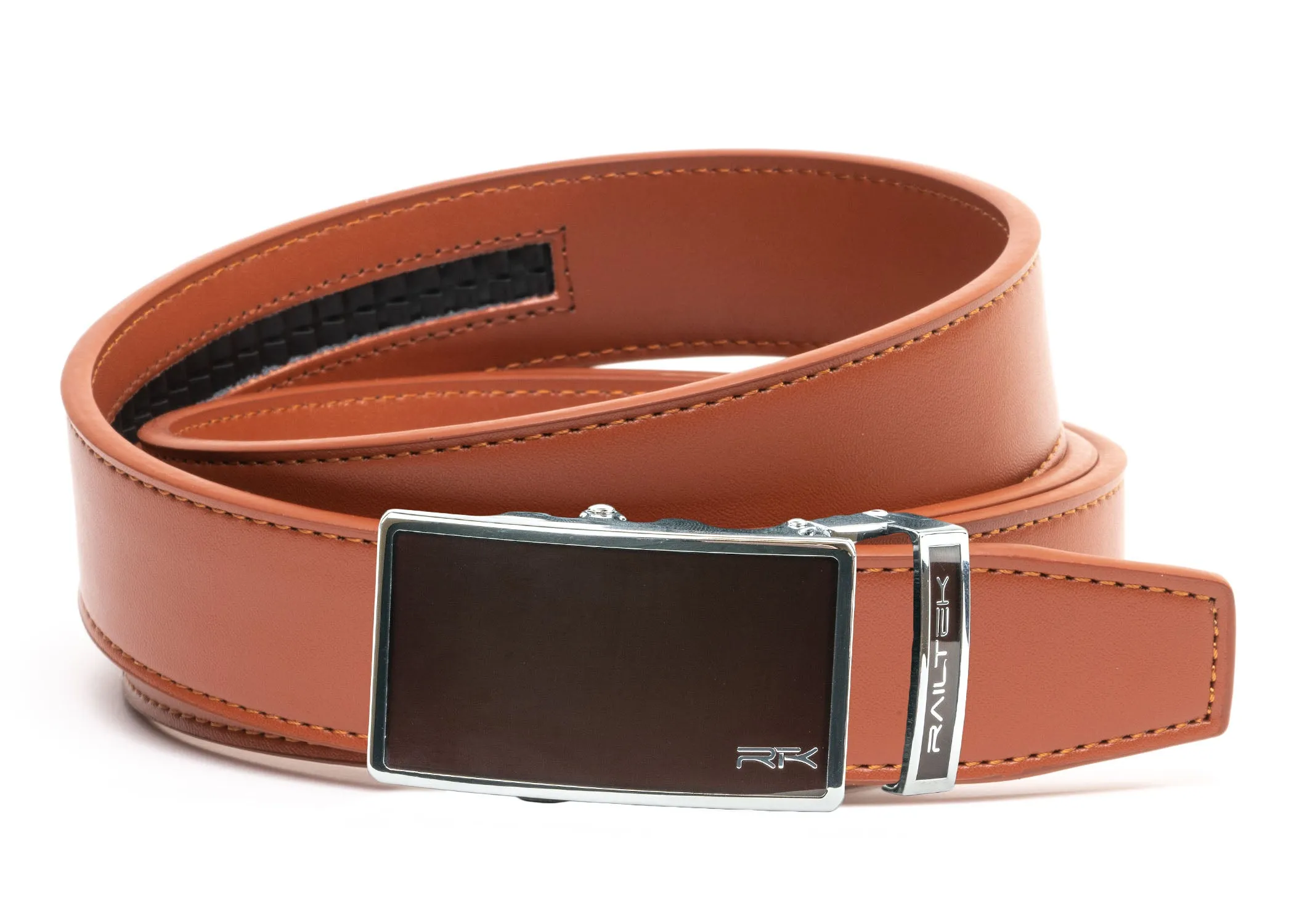 Chrome Dark Brown Railtek™ Belt