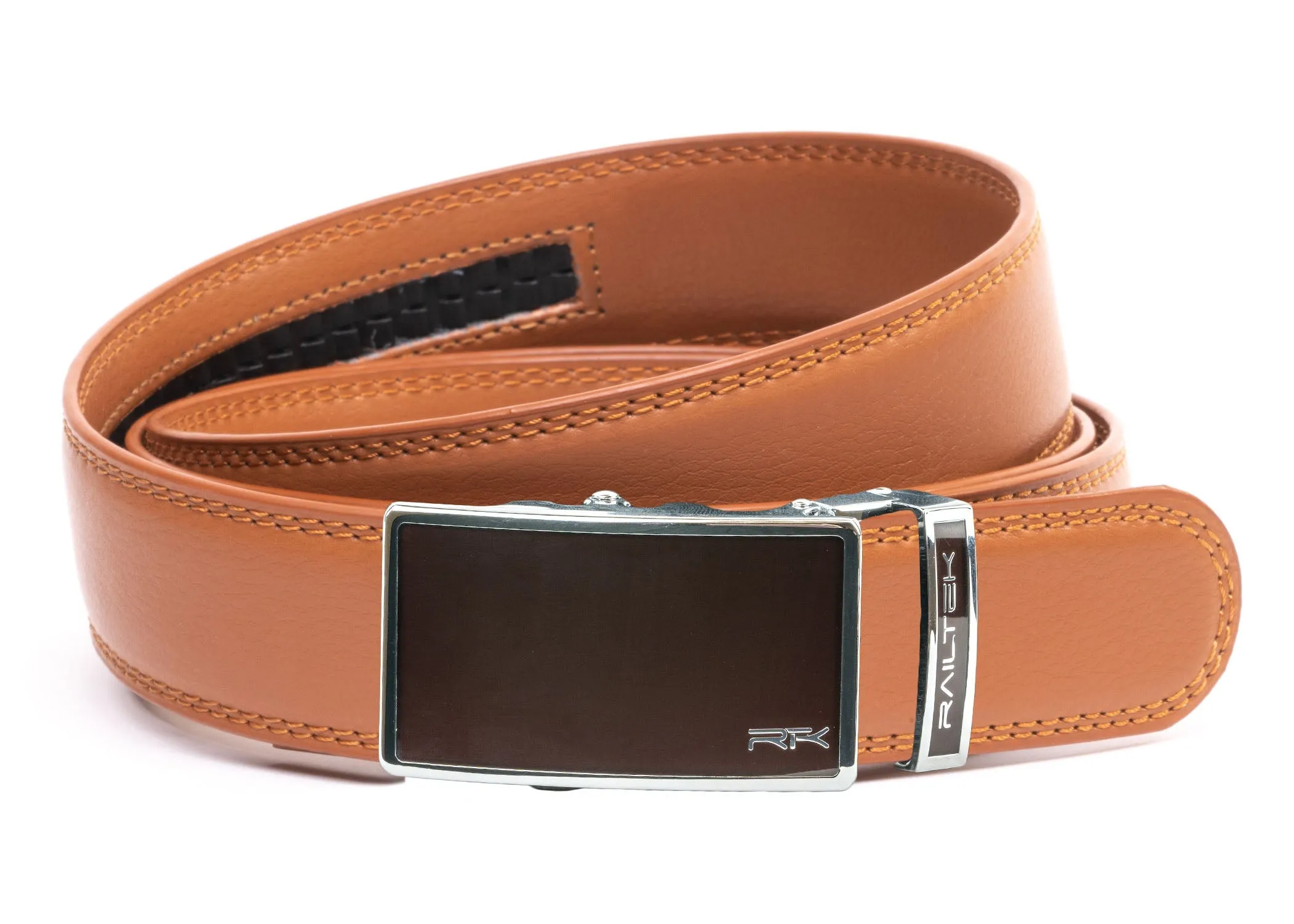 Chrome Dark Brown Railtek™ Belt