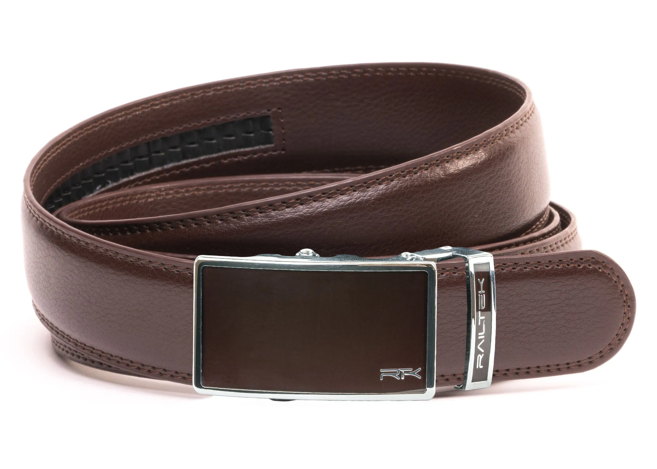 Chrome Dark Brown Railtek™ Belt