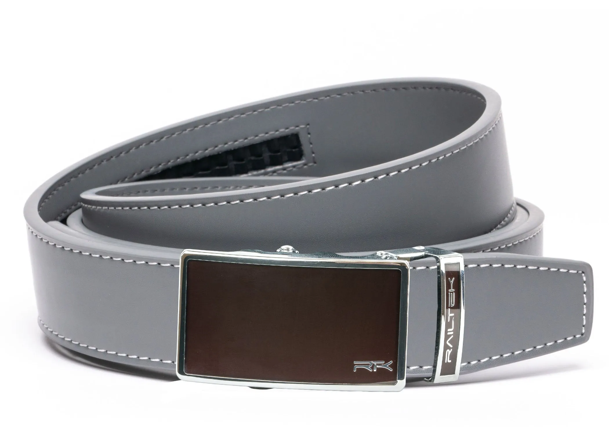 Chrome Dark Brown Railtek™ Belt