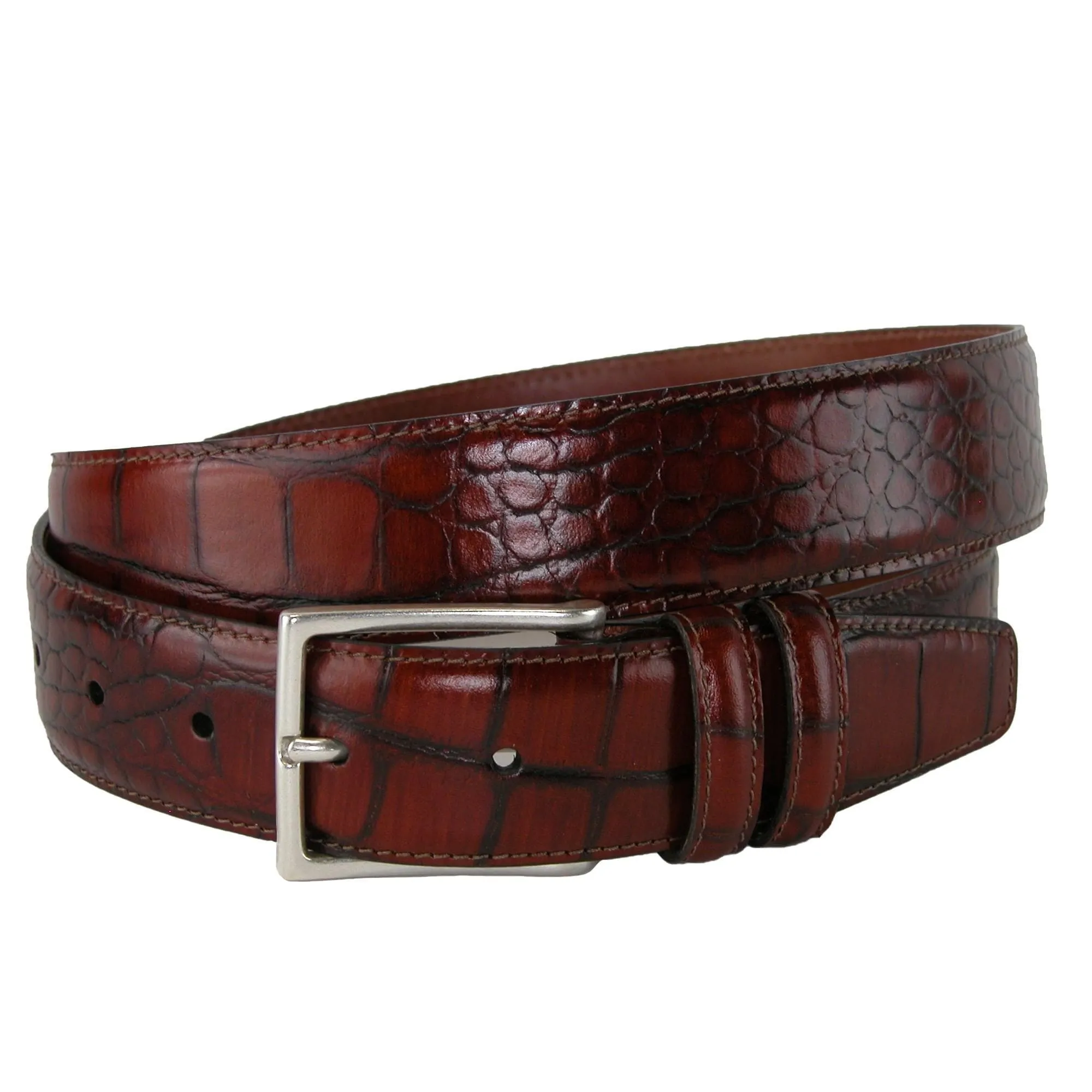 CrookhornDavis Men's Country Polo Bella Croc Print Belt