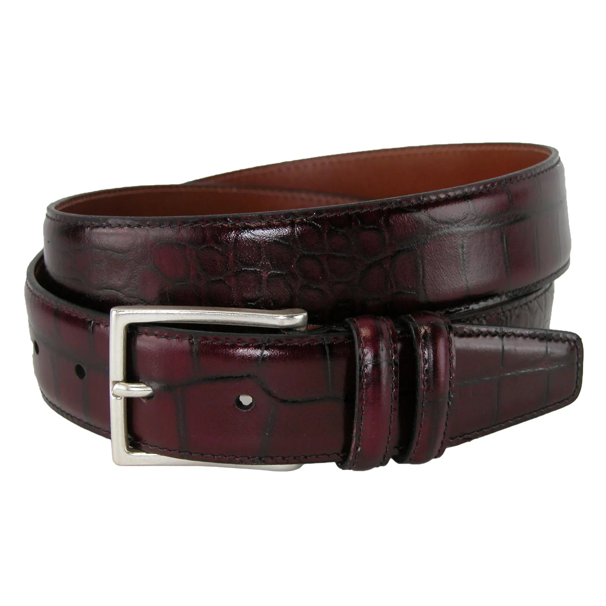 CrookhornDavis Men's Country Polo Bella Croc Print Belt