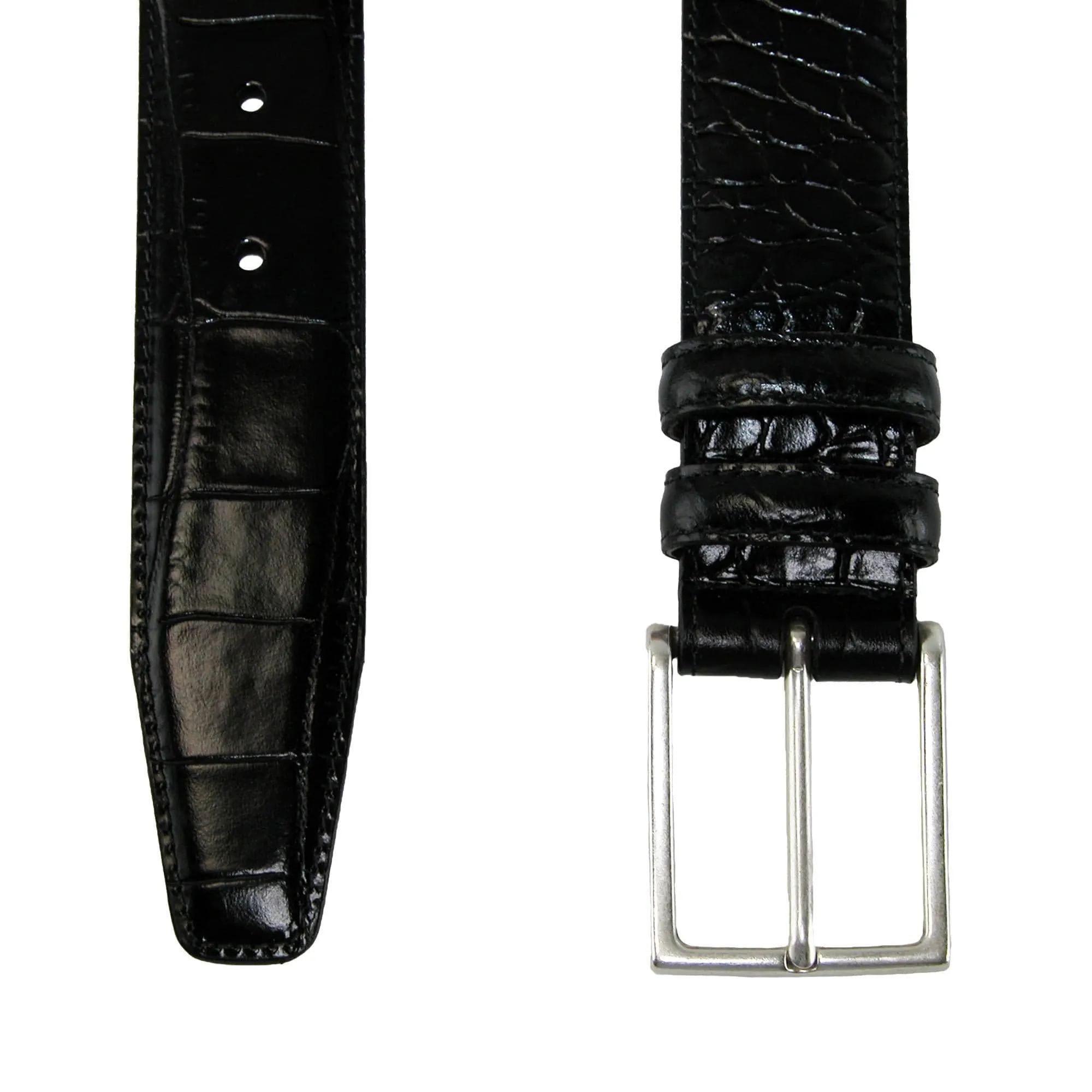 CrookhornDavis Men's Country Polo Bella Croc Print Belt