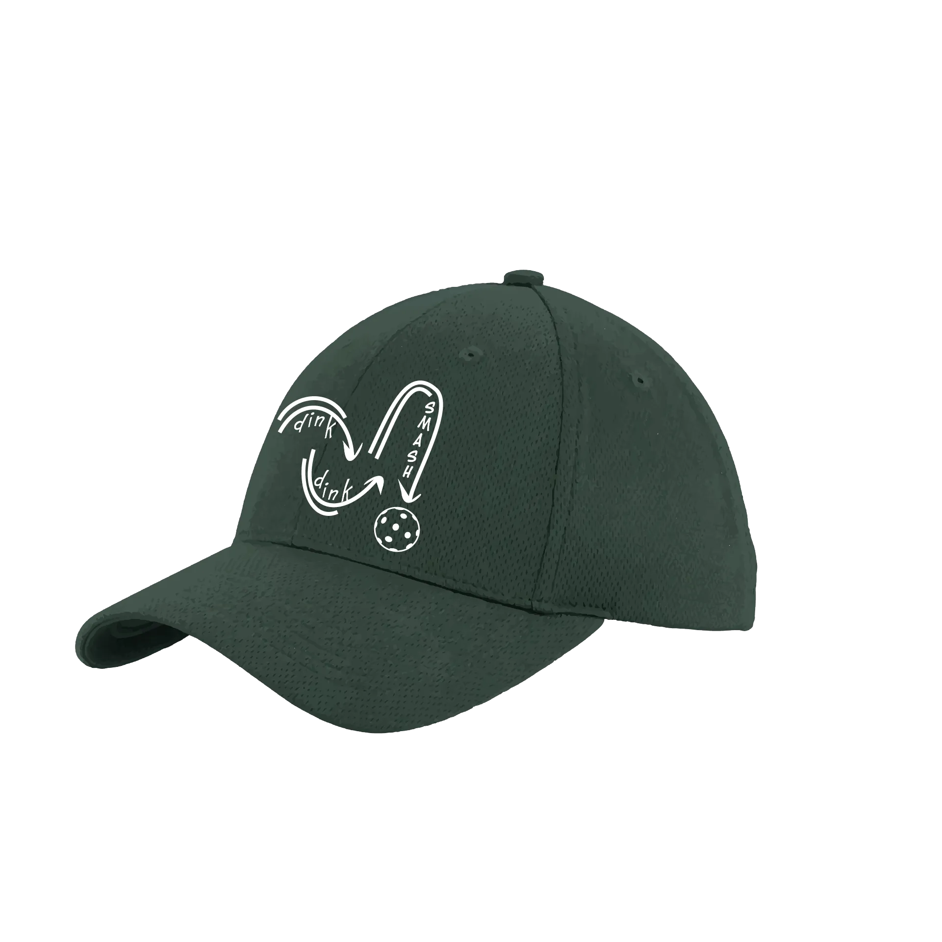 Dink Dink Smash (White) Customizable | Pickleball Hat | Moisture-Wicking 100% Polyester