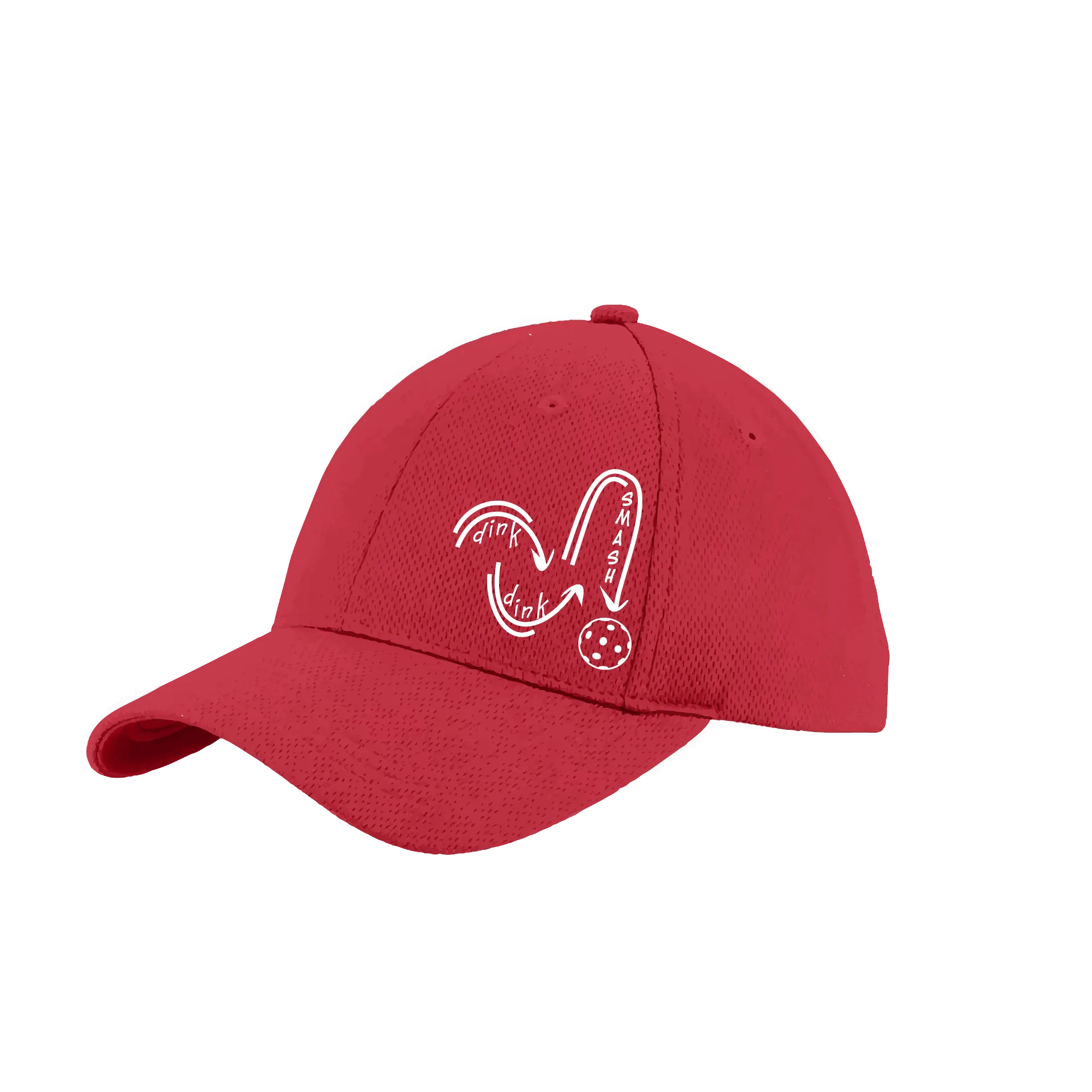 Dink Dink Smash (White) Customizable | Pickleball Hat | Moisture-Wicking 100% Polyester