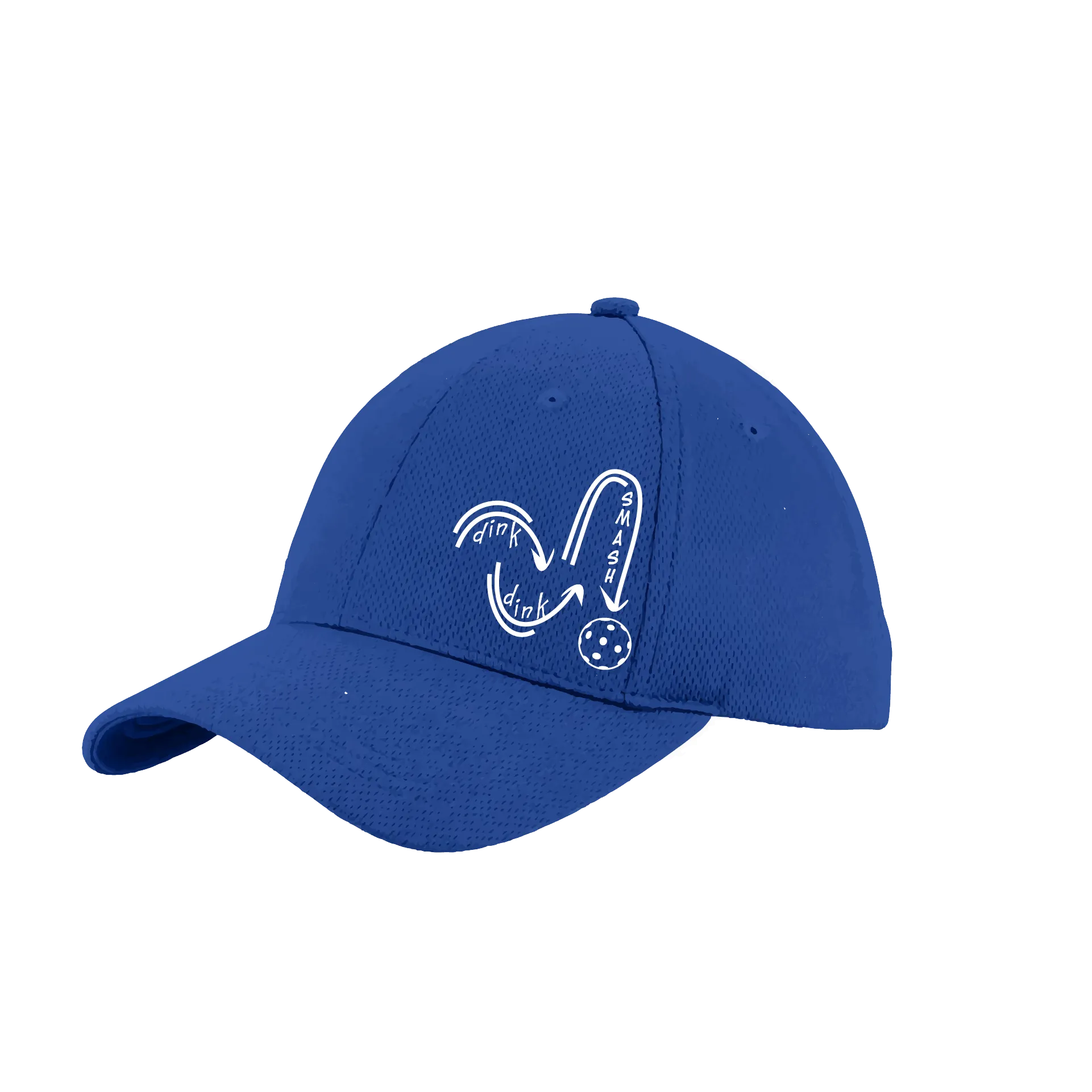 Dink Dink Smash (White) Customizable | Pickleball Hat | Moisture-Wicking 100% Polyester