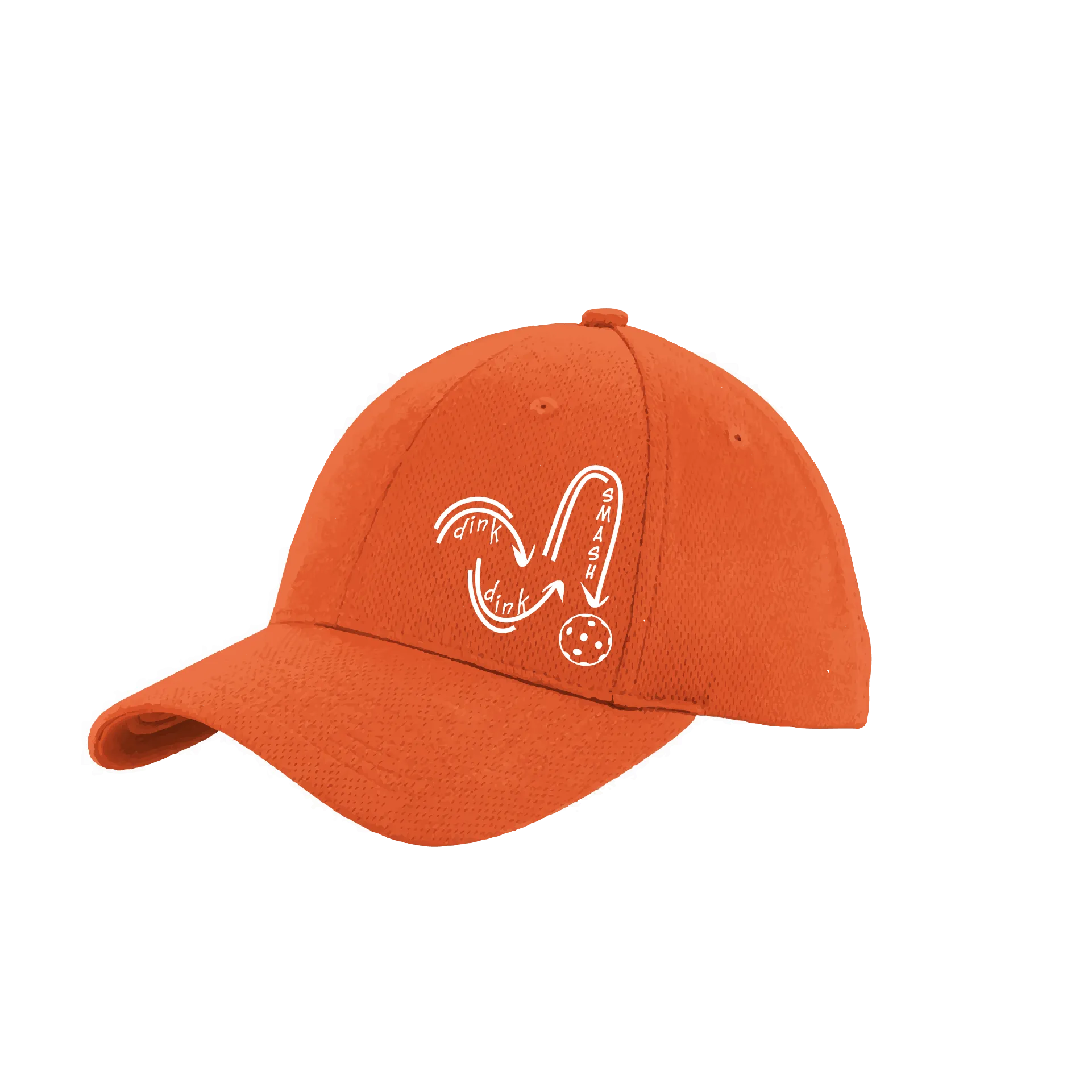 Dink Dink Smash (White) Customizable | Pickleball Hat | Moisture-Wicking 100% Polyester