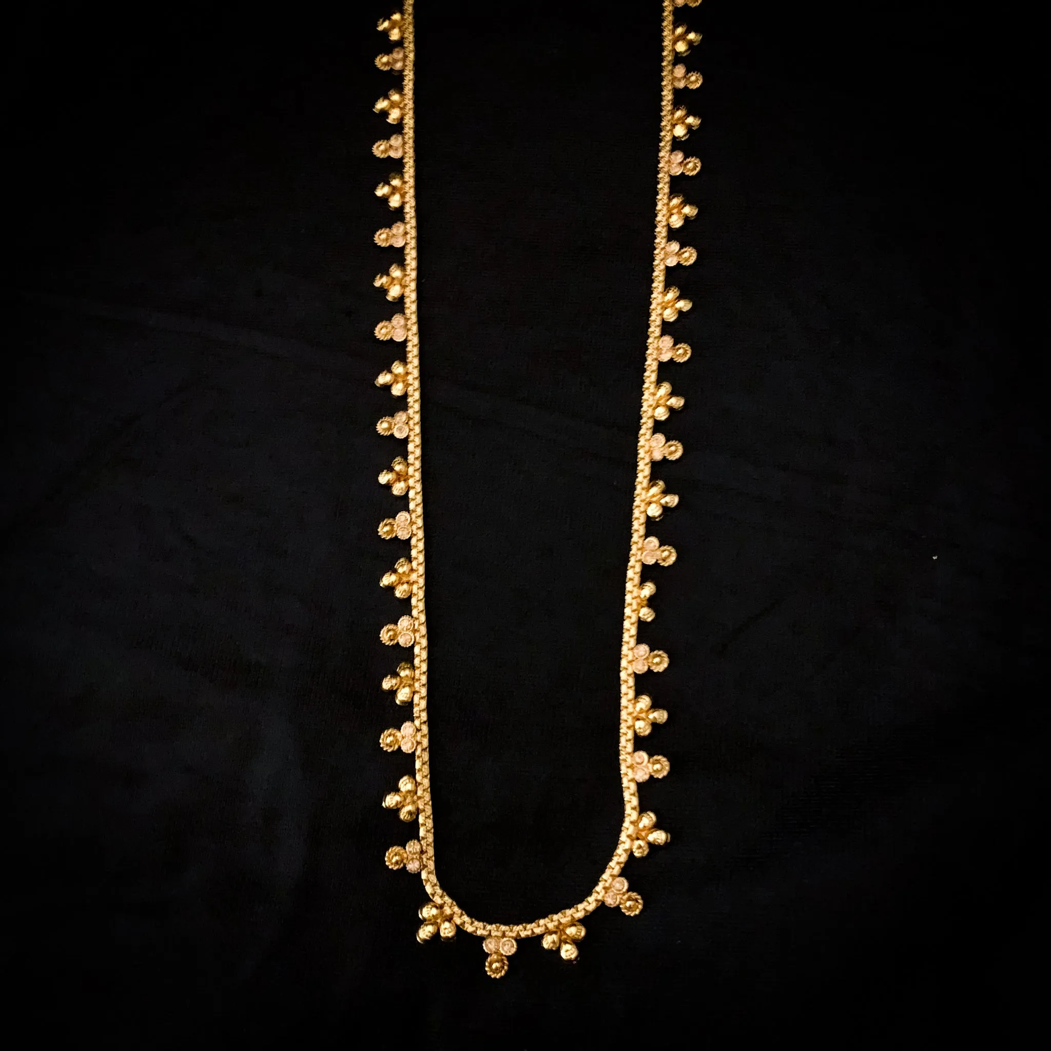 Elegant and Charming Two-in-one Antique gold Waist belt cum Long Necklace.