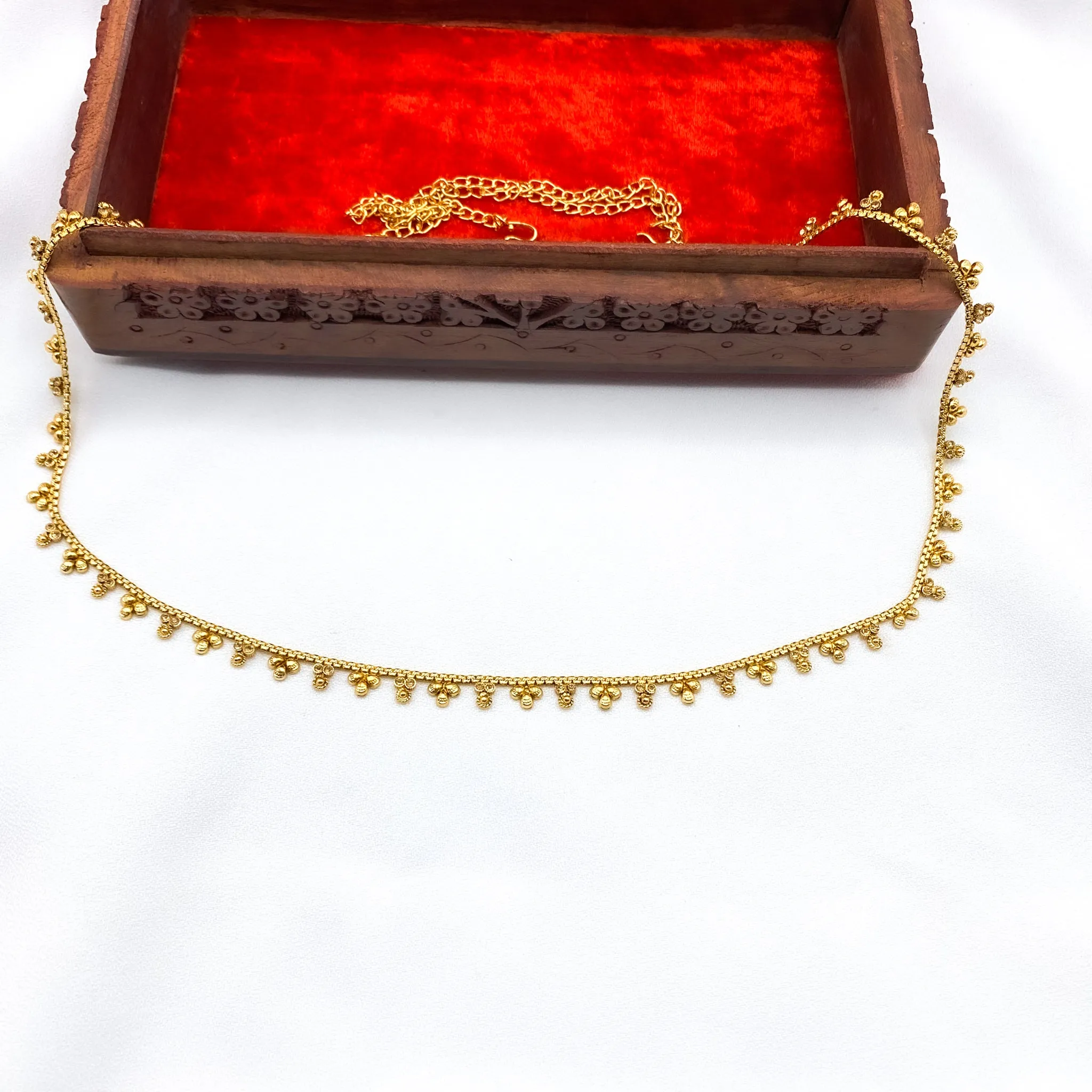 Elegant and Charming Two-in-one Antique gold Waist belt cum Long Necklace.