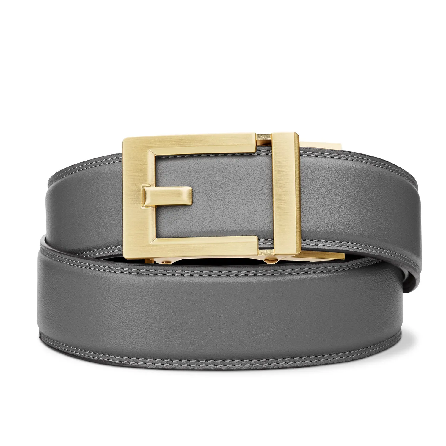 EXPRESS BRASS BUCKLE  |  CLASSIC LEATHER BELT 1.37"