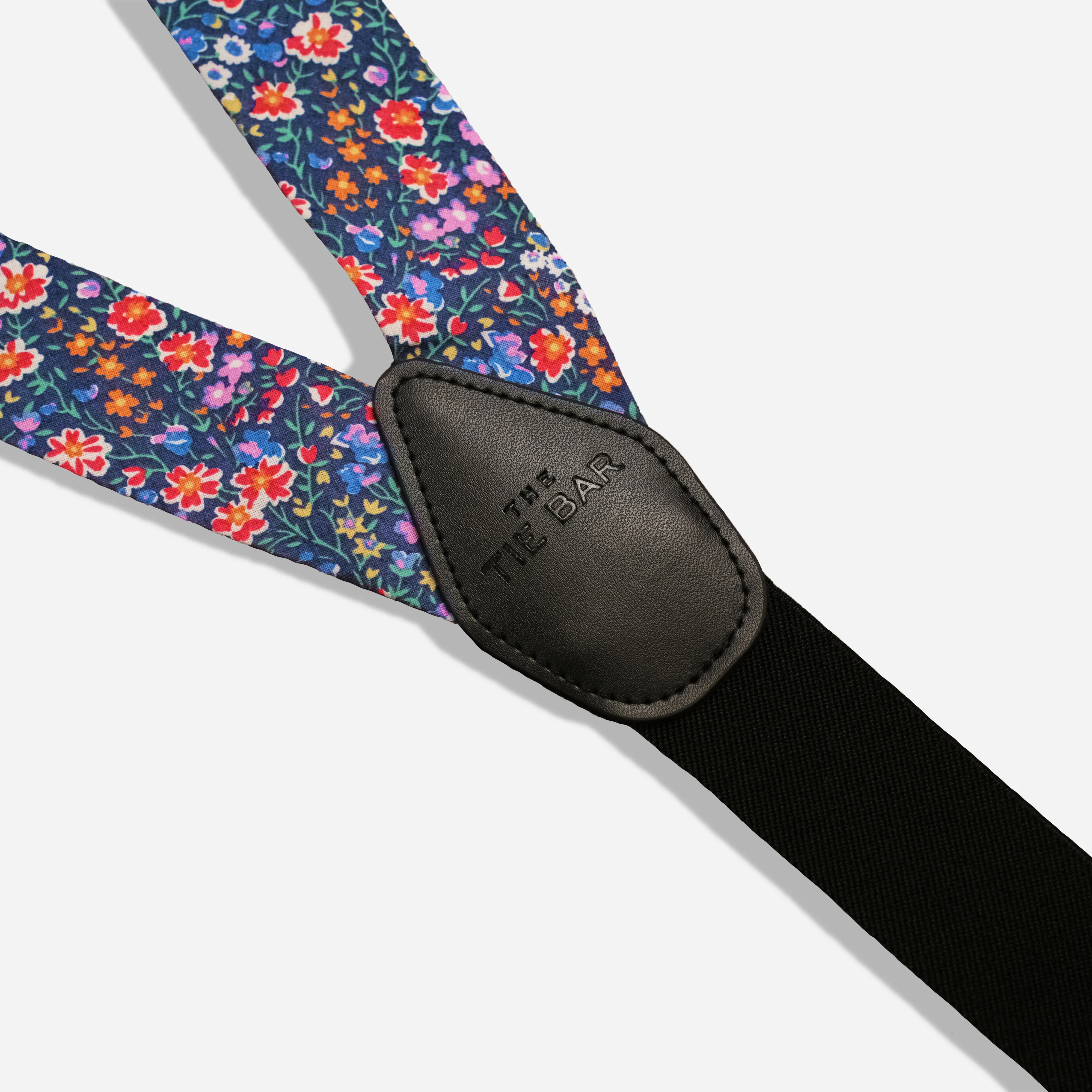 Floral Navy Suspenders