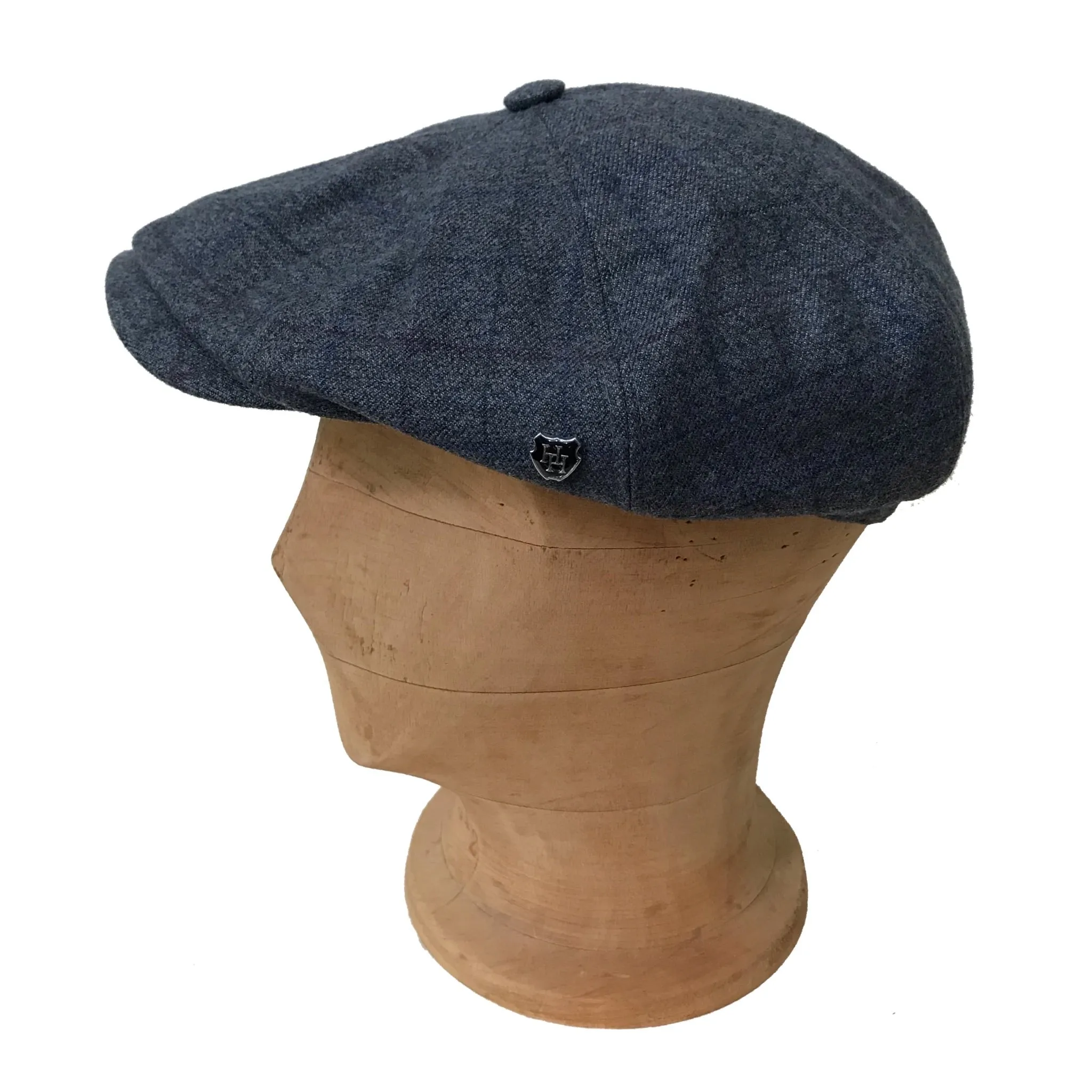 Hills Hats - Harlow Caddy Cap - Peaky Blinder - Grey Check - Small