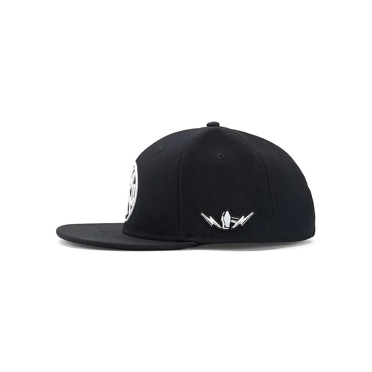 JJFU CIRCLE LOGO FLATBILL HAT - BLACK