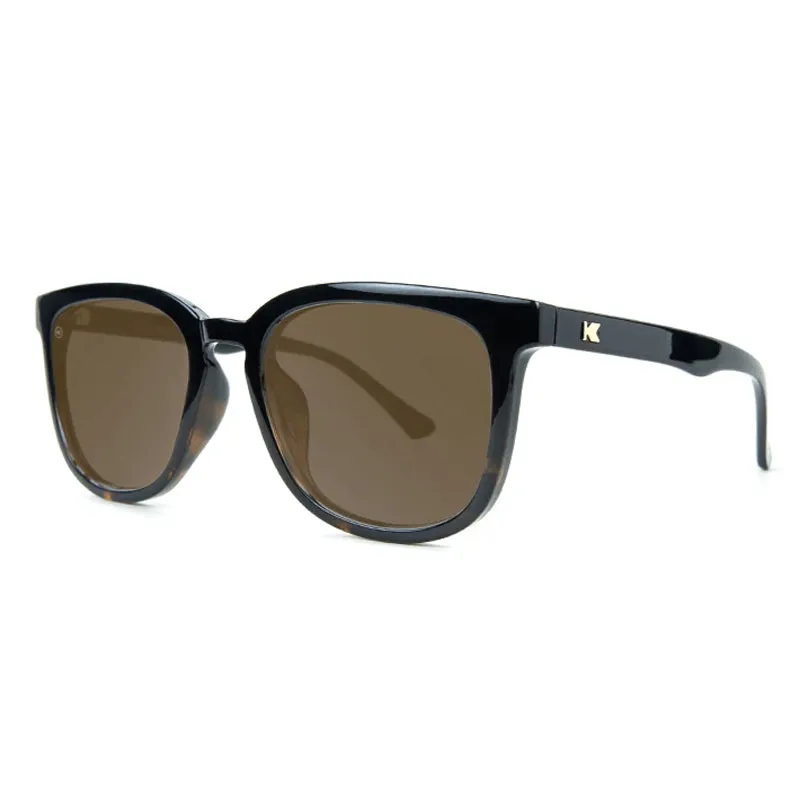 Knockaround Paso Robles Glossy Black and Tortoise Shell Fade with Amber Lens