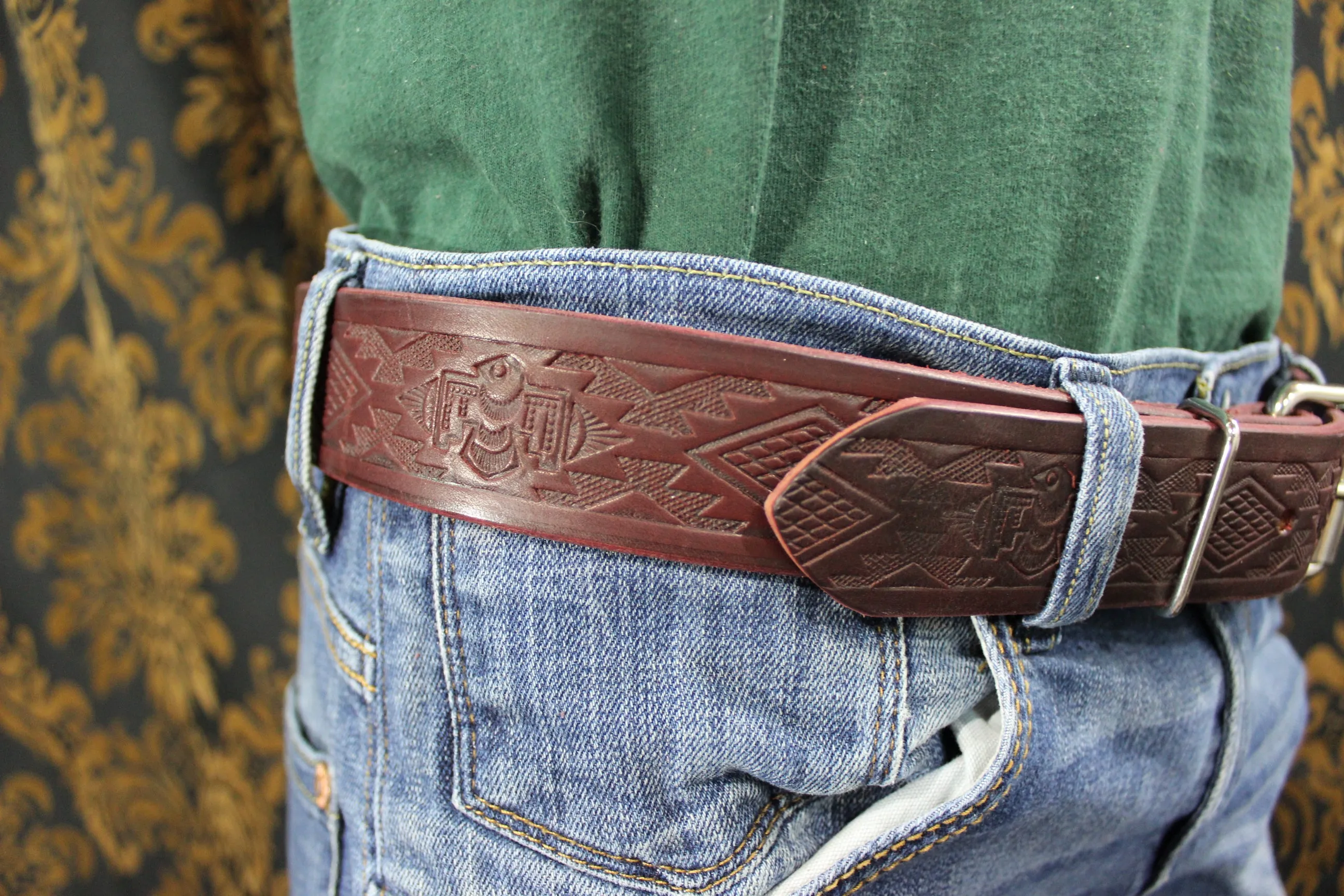 Latigo Thunderbird Embossed Belt