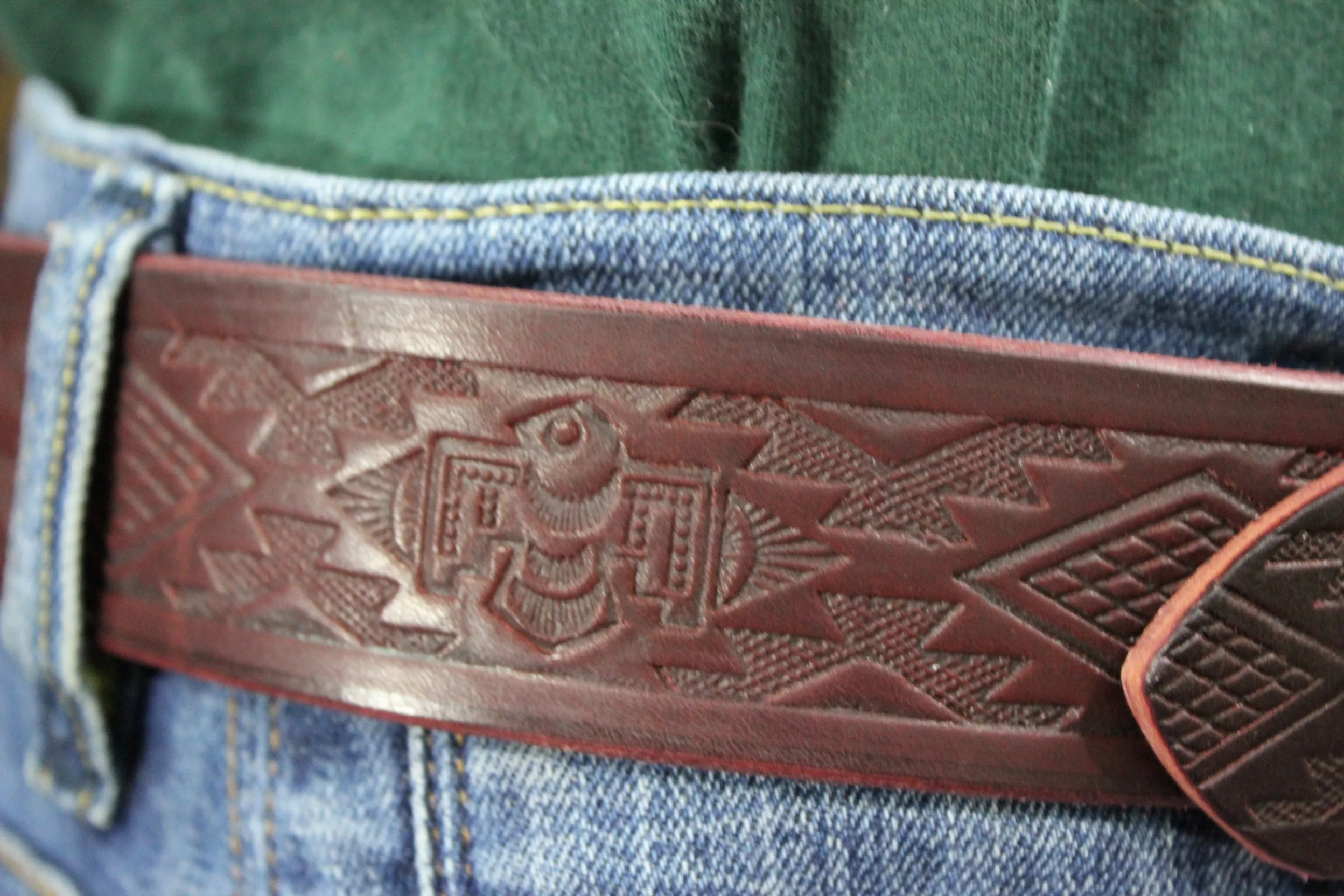 Latigo Thunderbird Embossed Belt