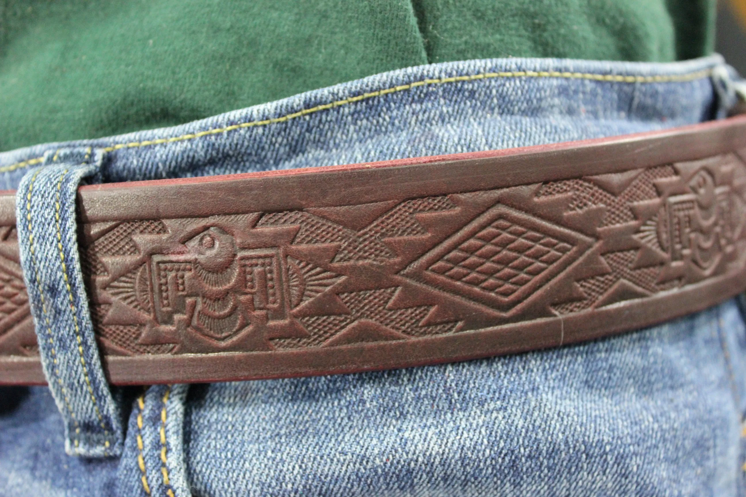 Latigo Thunderbird Embossed Belt