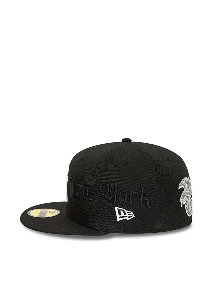 New Era 59FIFTY Script Neyyan Cap Black / White