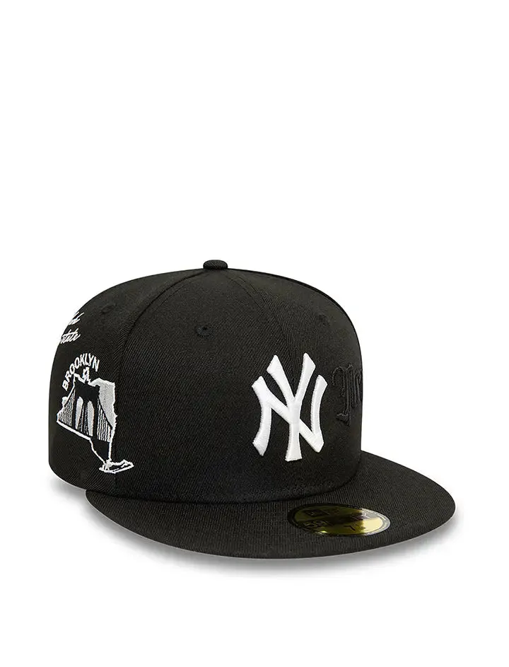 New Era 59FIFTY Script Neyyan Cap Black / White