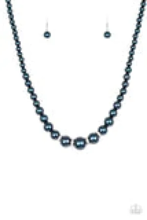 Party Pearls - Blue Necklace - Paparazzi Accessories