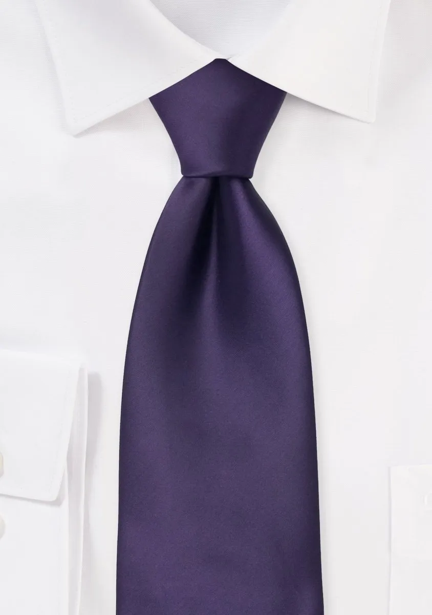 Purple Solid Necktie