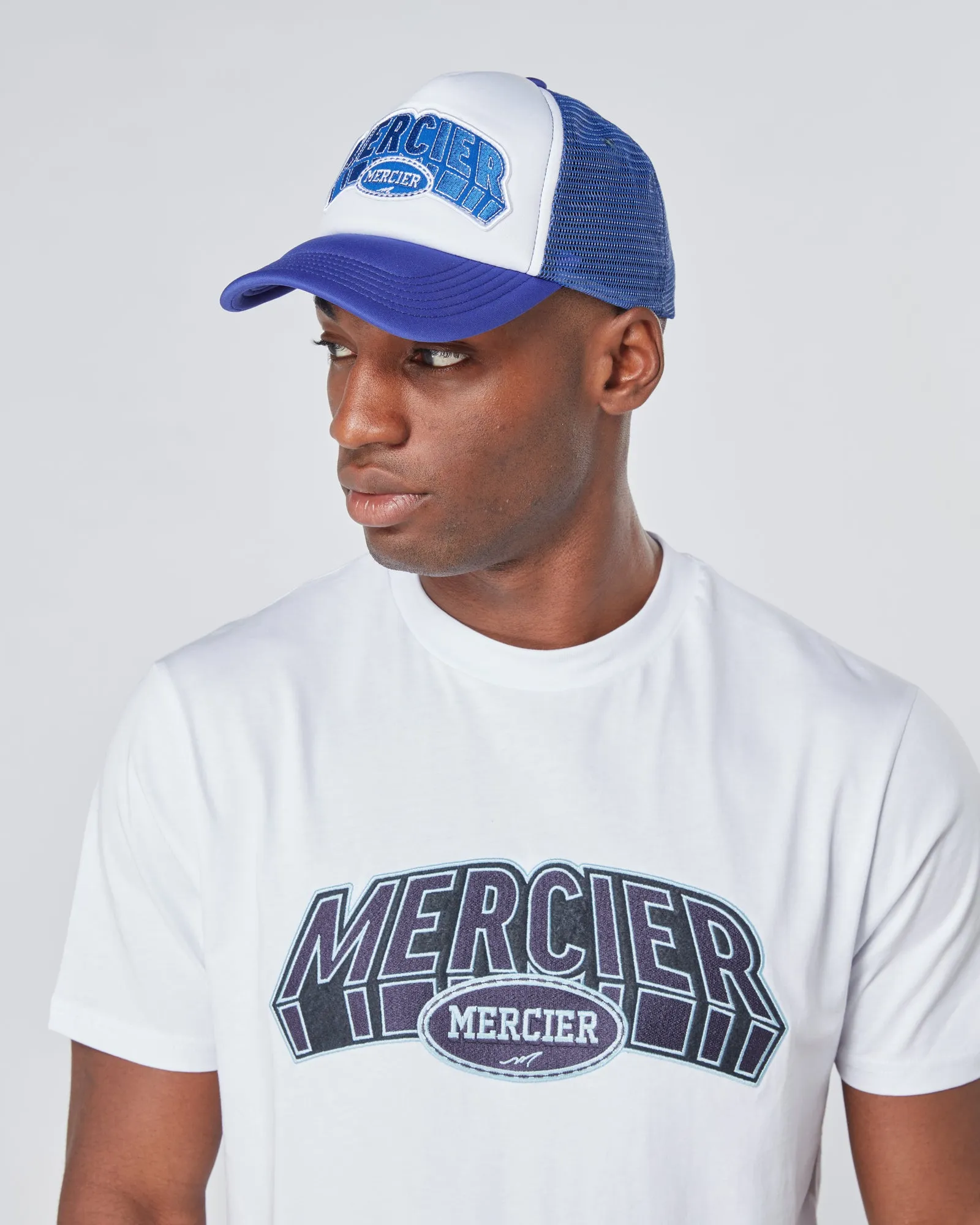 Purple White Mercier Court Foam Trucker