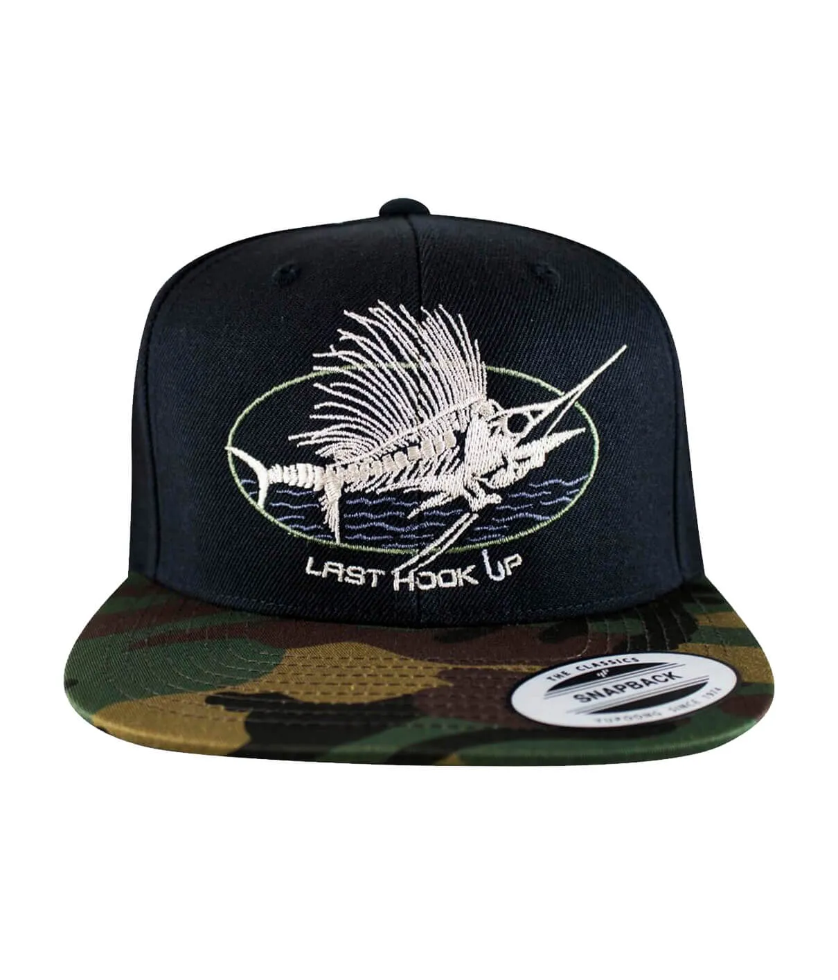 "Last Hook Up" Camo Flatbill Snapback Hat