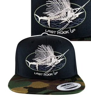 "Last Hook Up" Camo Flatbill Snapback Hat