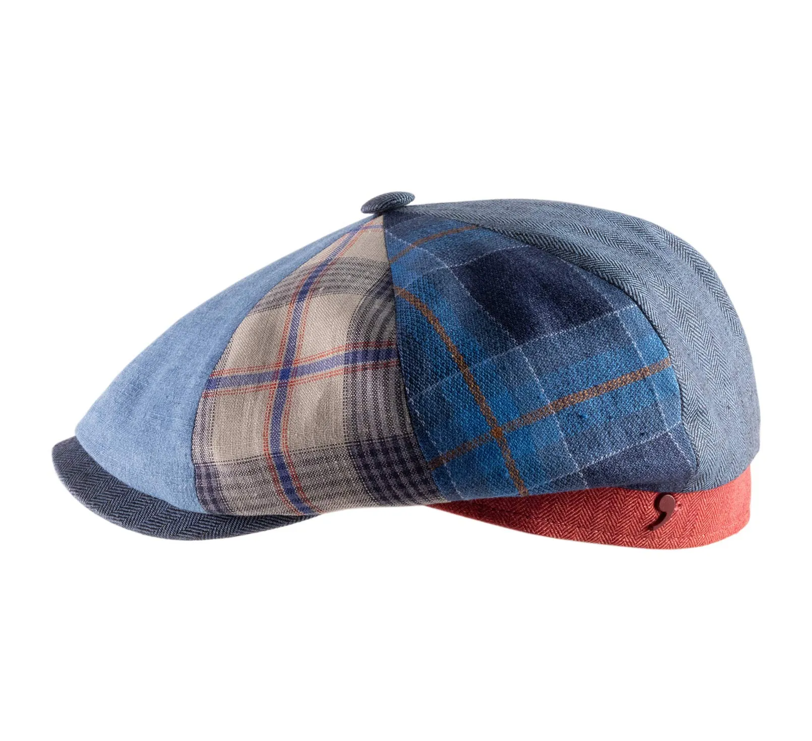 "The Linen Patchwork Shelby" Cap by Alfonso D'Este